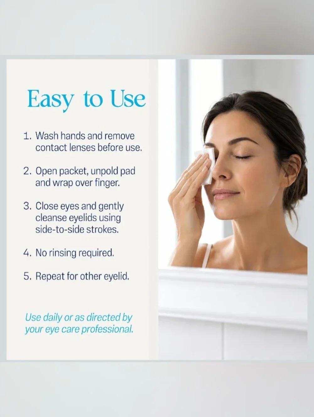 Lid Scrub Plus Eyelid Cleanser Pads — Blue 35 Ct Single Packaging